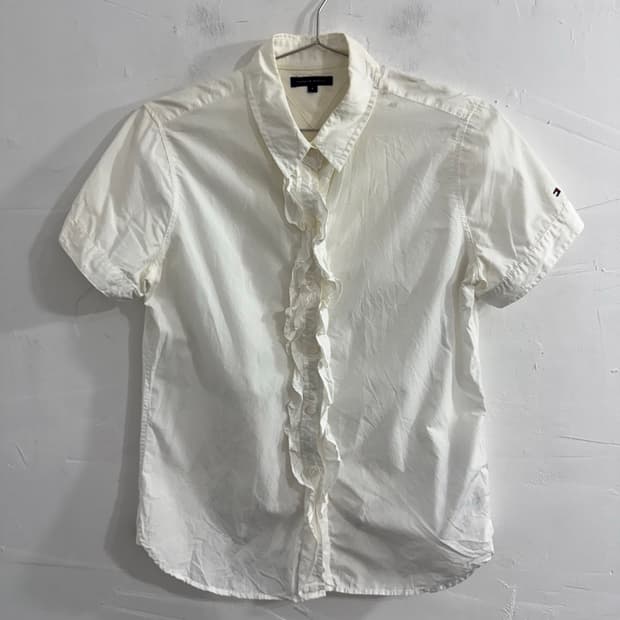 Tommy Hilfiger white frill shirt