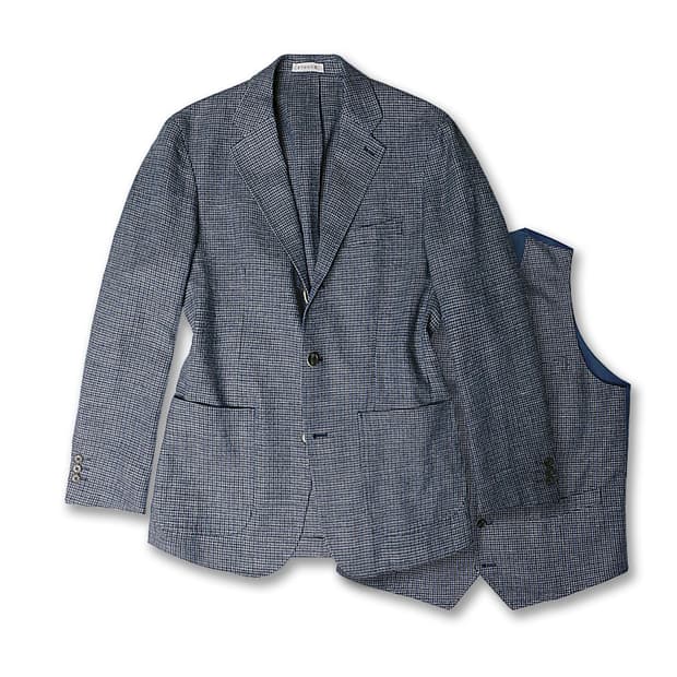 에토네 [Etonne] 스몰 체크 스포츠 자켓 & 조끼 베스트