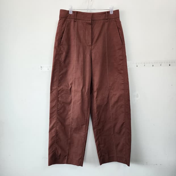 시스템 와이드 브라운 면바지