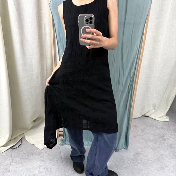 ALFASPIN(알파스핀) 아카이브 비대칭 서머 울 드레스