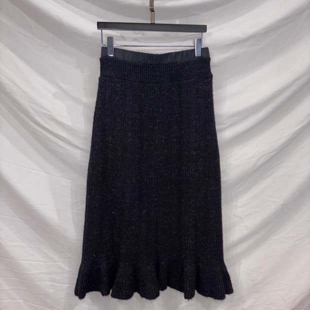 블랙 니트 스커트 빈티지