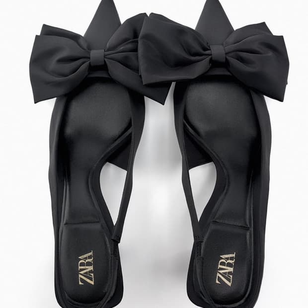 자라 리본타이 슬링백 힐(240)