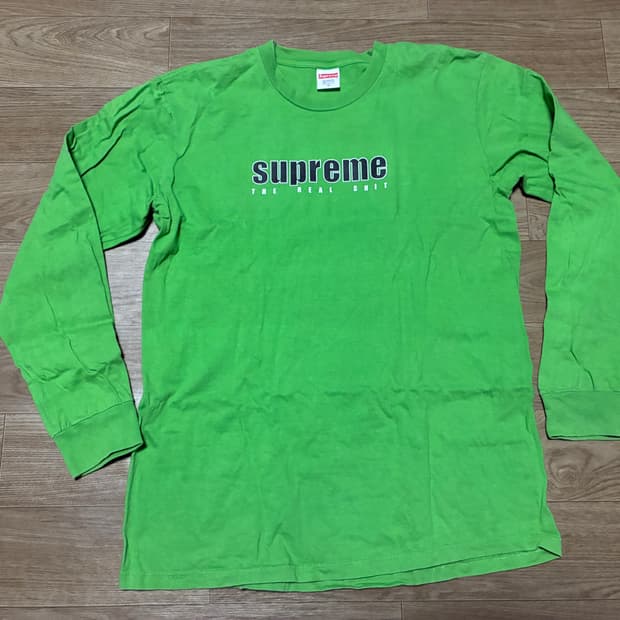M) 슈프림 롱슬리브 긴팔 그린