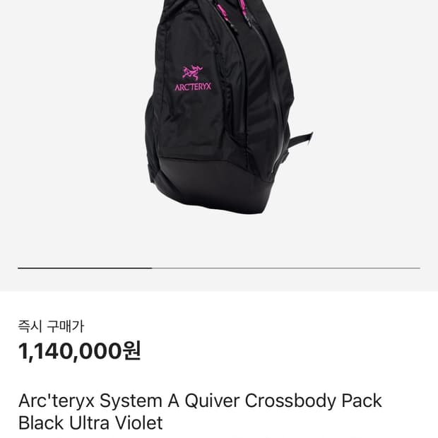 아크테릭스 퀴버백
