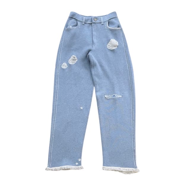 배리 샤넬 캐시미어 이펙트 니트 팬츠