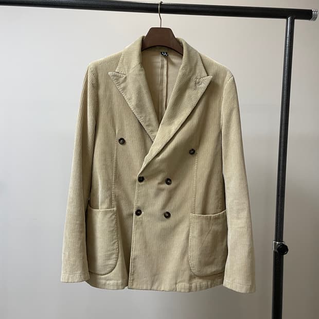 (54) Bagutta 바구따 아이보리 코듀로이 더블 자켓