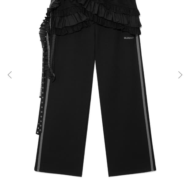 새상품) 글로니 로맨틱 레이어드 팬츠 블랙