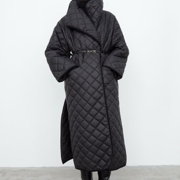 토템 시그니처 안시 퀼티드 코트(퀼팅코트)