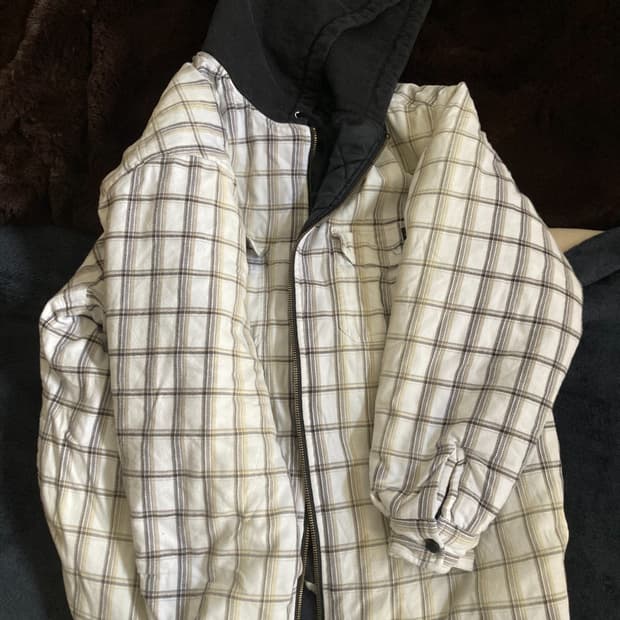 슈프림 x 디키즈 퀼팅 플란넬 후드 자켓