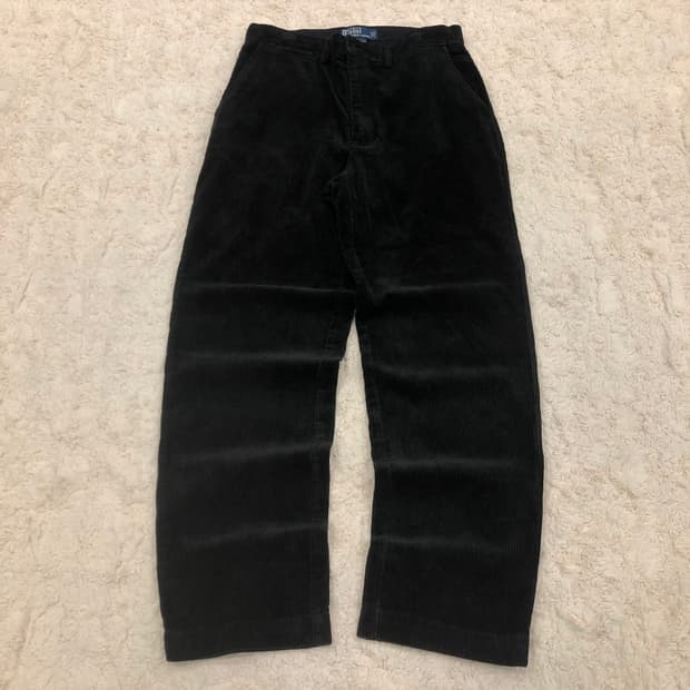 폴로 랄프로렌 블랙 코듀로이 팬츠