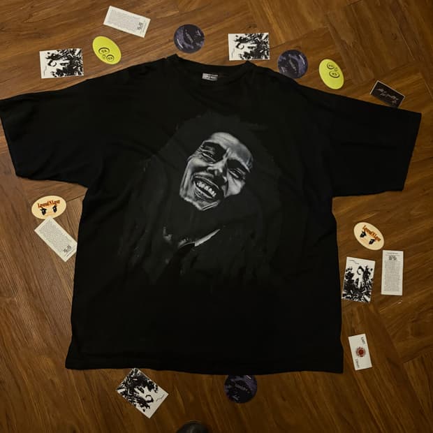 90s bob marley 빅 프린팅 오버사이즈 티셔츠