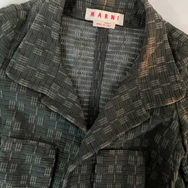 마르니 크롭 코튼 자켓