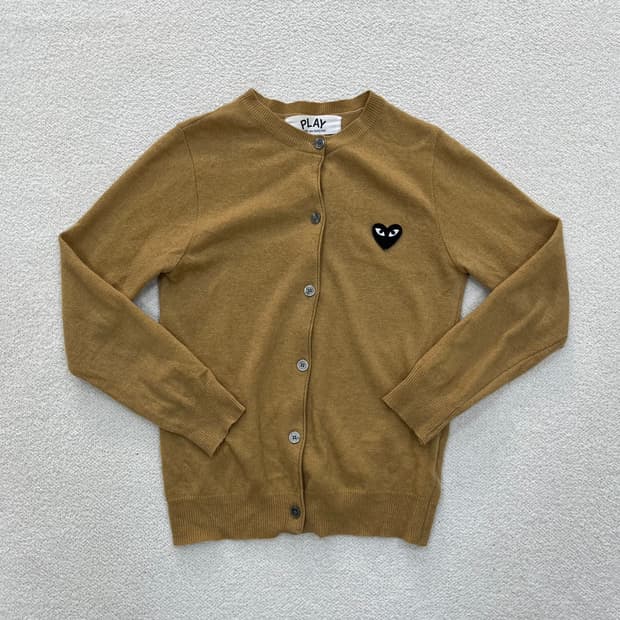 실측확인 하트패치 여성 가디건 0311M