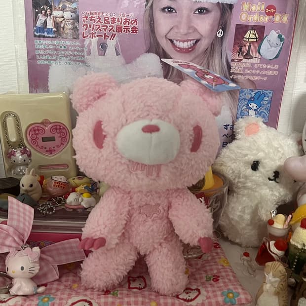 글루미베어 핑크 범용토끼 곰 갸루 지뢰계 산리오 산엑스 일본 인형