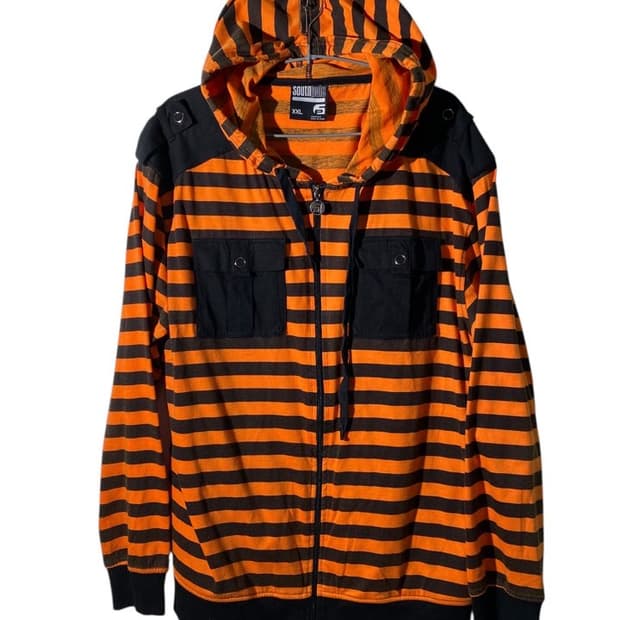 southpole 스트라이프 후드 집업