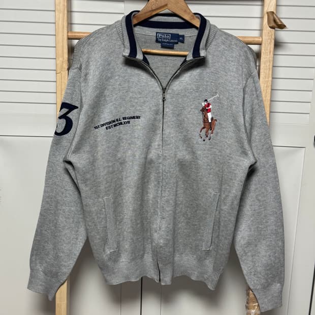 XL 폴로 랄프로렌 빅포니 니트 집업 자켓