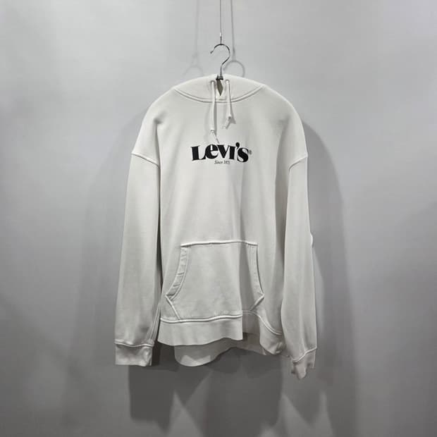 리바이스 프린팅 기모 후드티 L