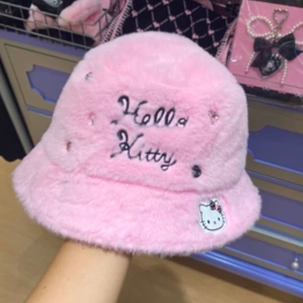 미니소 헬로키티모자 핑크