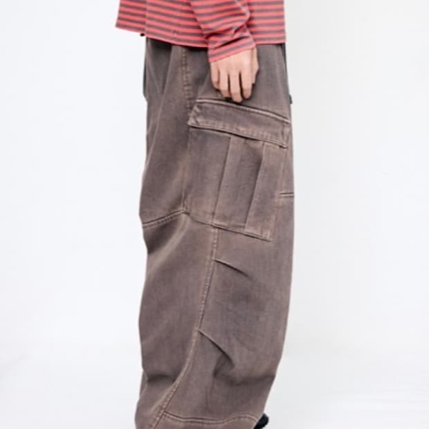 해칭룸 밀팬츠 워시드 차콜