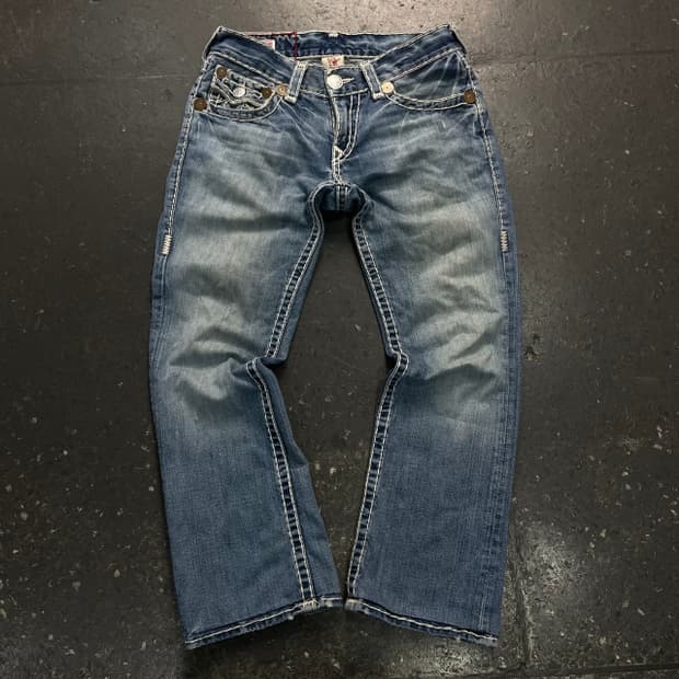 30 트루릴리전 빌리 슈퍼티 화이트 스티치 청바지 