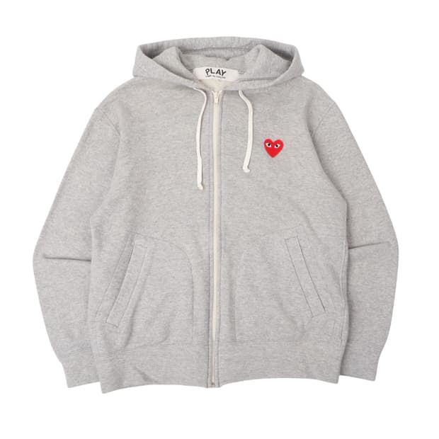 꼼데가르송 하트와펜 그레이 후드집업