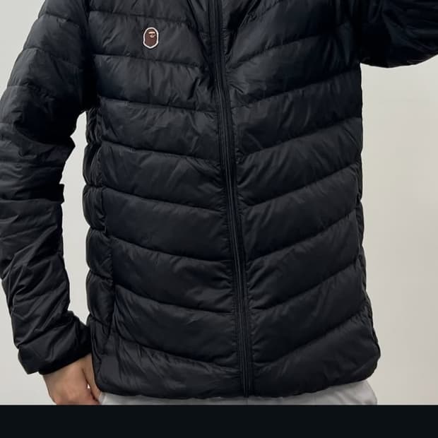 베이프 블랙 경량패딩