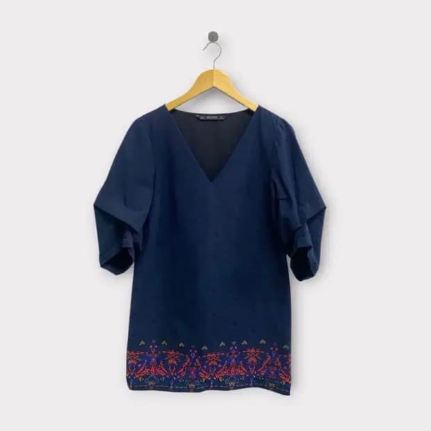 자라 ZARA 브이넥 튜닉 드레스 XS