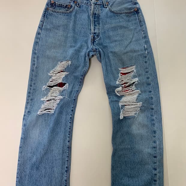 리바이스 501 데님 빈티지 커스텀 팬츠