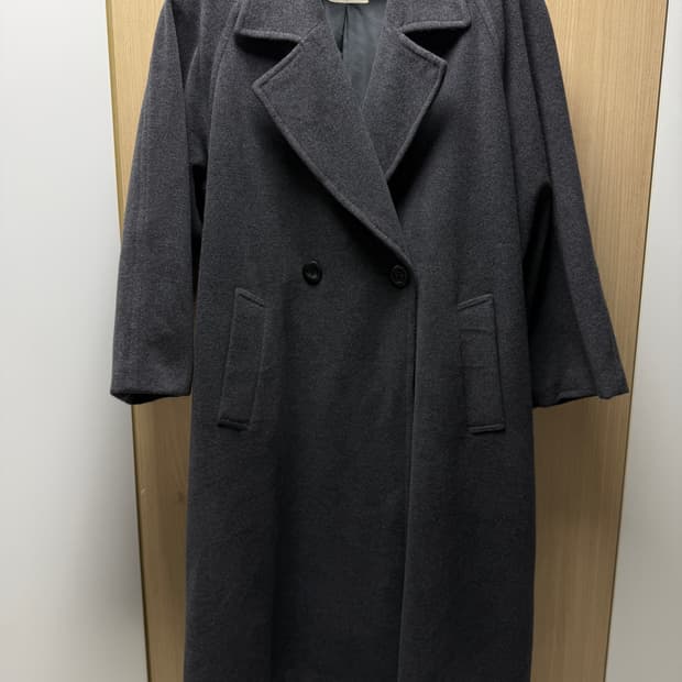 울 100 맥시 롱코트