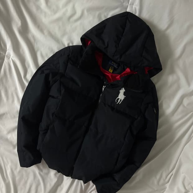 폴로 빅포니 패딩 블랙 S