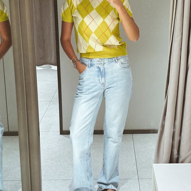 자라 레더 발레리나 플랫슈즈 버건디