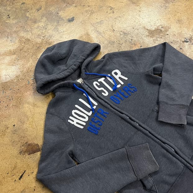 홀리스터 그레이 후드집업