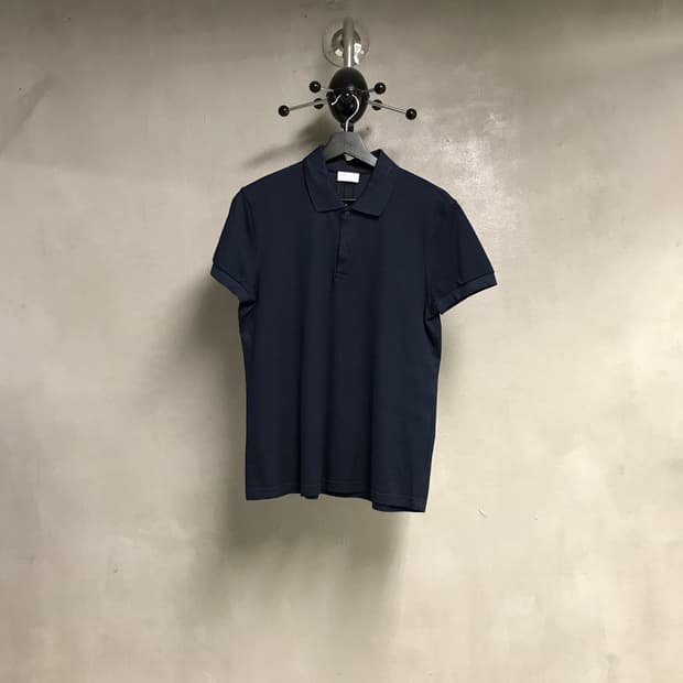 YSL 생로랑 PK 반팔 카라티 네이비 M