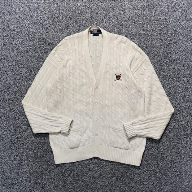 Name : 폴로 랄프로렌 시그니처로고 꽈배기 오버핏 가디건 :)