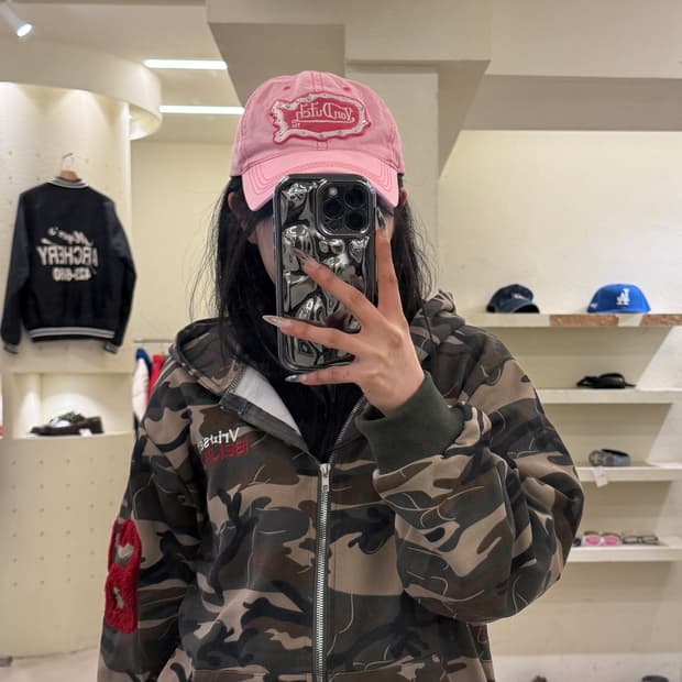 본더치 핑크 USA 로고 볼캡 U1016