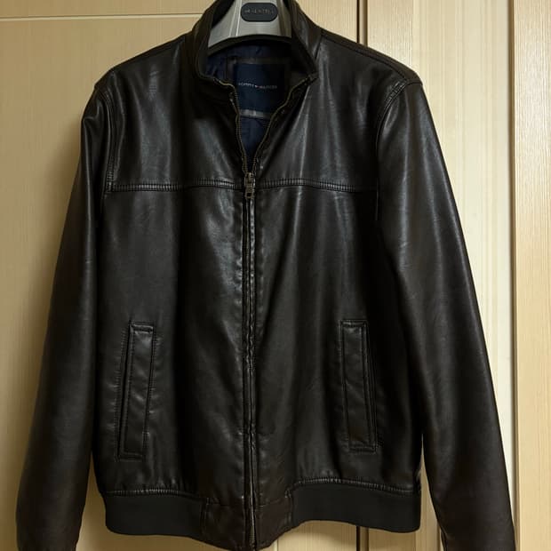 Tommy Hilfiger leather jacket deep brown