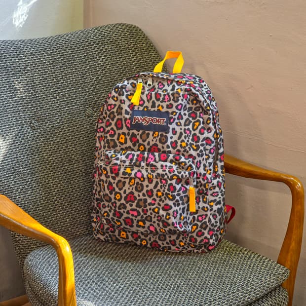 잔스포츠 슈퍼브레이크 레오파드 호피 무늬 백팩