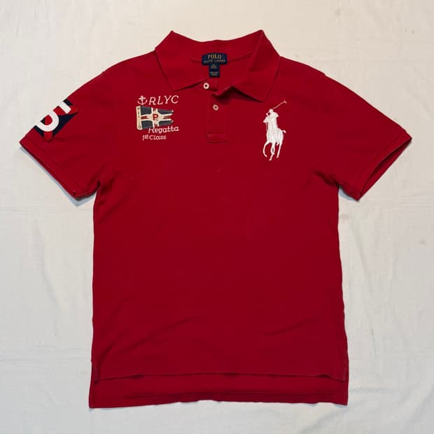 폴로 랄프로렌 빅포니 RLYC 요트클럽 카라티 레드