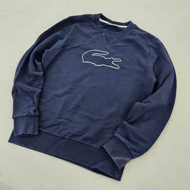 [4] 라코스테 빅로고 네이비 맨투맨 0115YH1