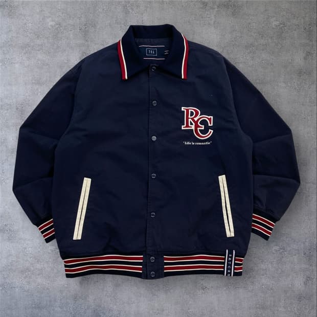 로맨틱크라운 RC로고 네이비 봄버 자켓