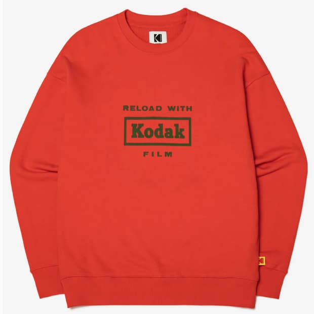 코닥 로고 필름 레터링 맨투맨 스웻셔츠 레드 XL