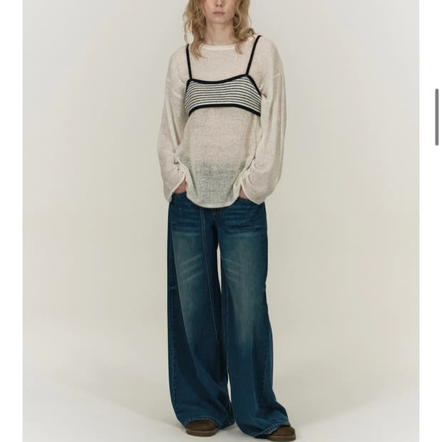 솔티페블 라인 와이드진 블루