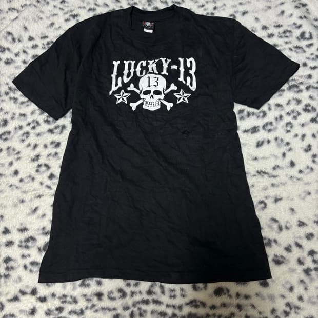 “Unknown” Lucky-13 Skull Print Tee