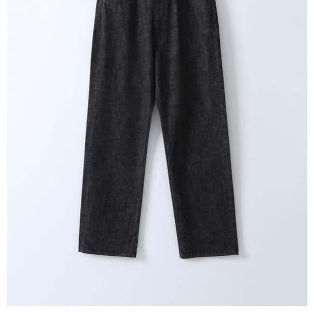 3)우드비 5P 셀비지 레귤러 데님 블랙인디고