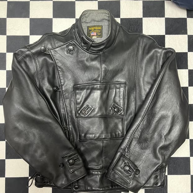 70's vanson 스웨덴 모터사이클 레더 자켓