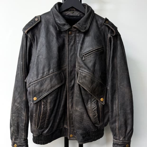 Wind Armor 90’s A-2 플라이트 레더 자켓