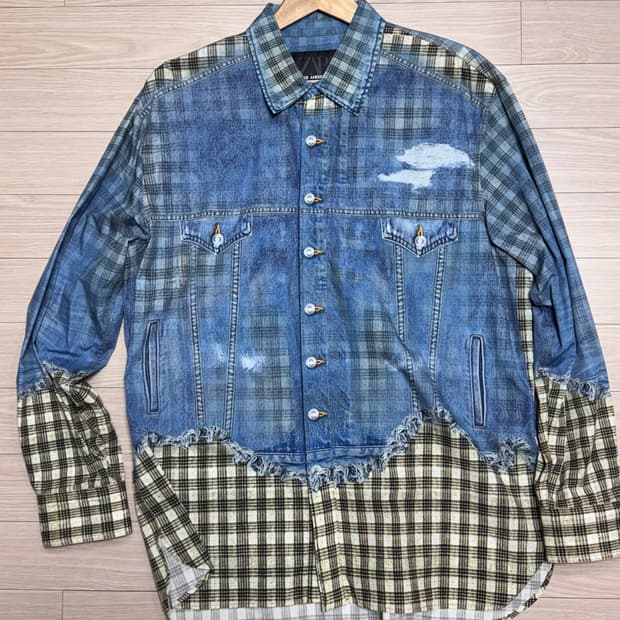 자라 앤더슨벨 트롱프뢰유 프린트 셔츠