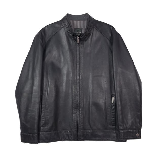 ICINOO 양가죽 미니멀 집업 자켓 XL