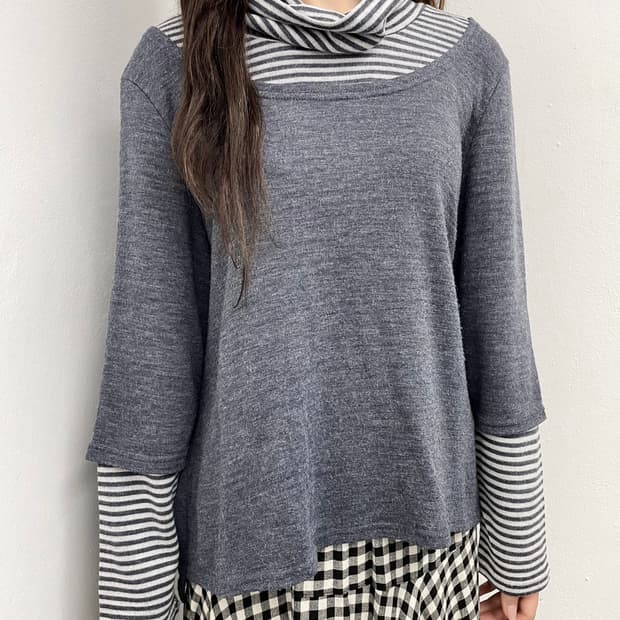 너드 레이어드 스트라이프 슬리브