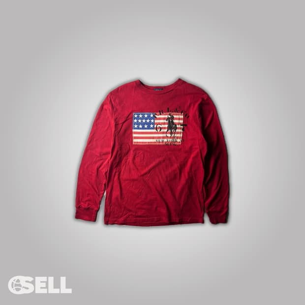 폴로 성조기 긴팔티